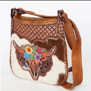 Boho Genuine Western Leather Women Crossbody